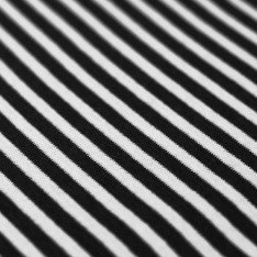 Bordo Maglia Cotone Strisce 5mm Nero Bianco