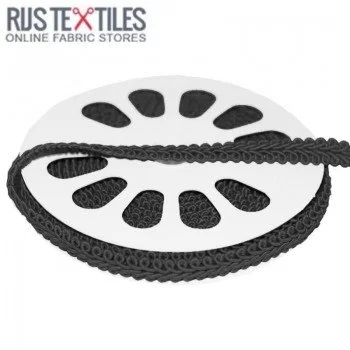 Sznurek Galonowy Spleciony Czarnym 9mm