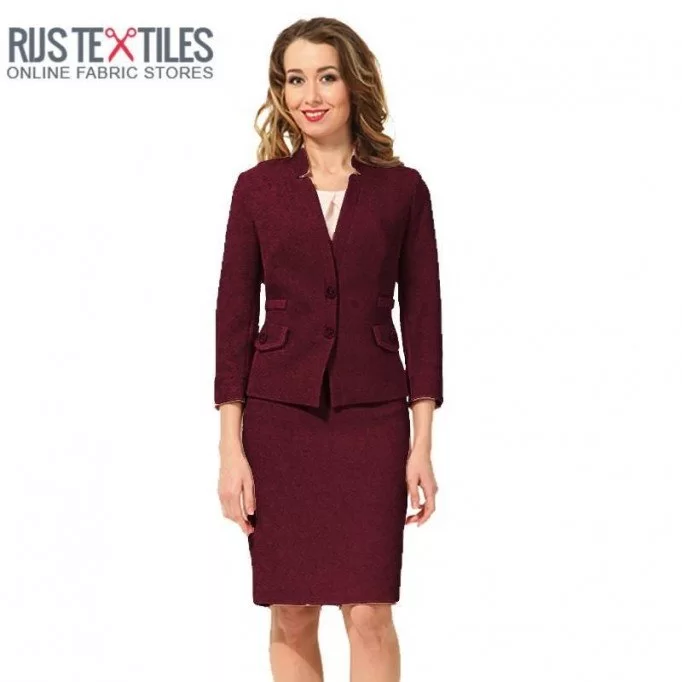 Boiled Wool Fabric Bordeaux - (Boiled Wool Fabric)