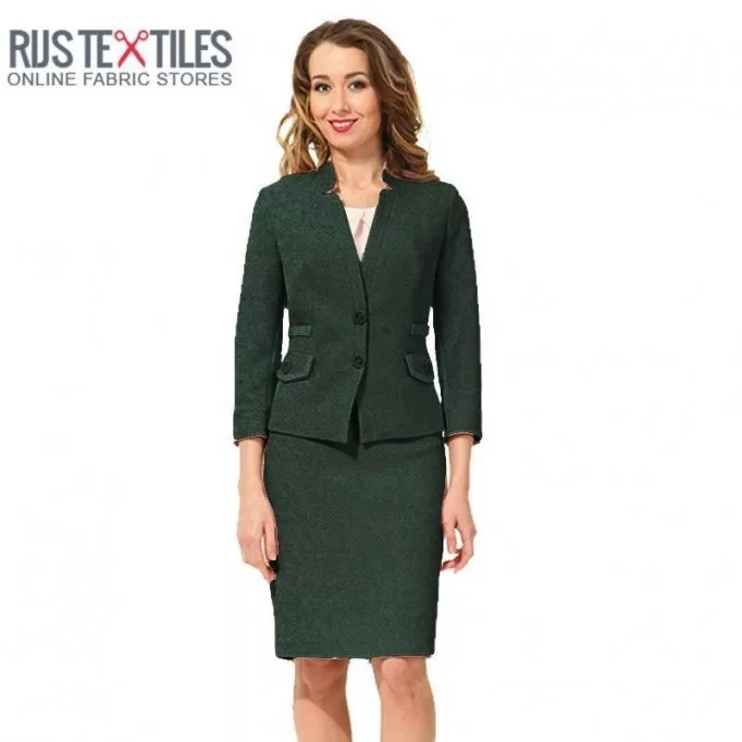 Tessuto Lana Cotta Verde Militare - (Tessuto Lana Cotta)