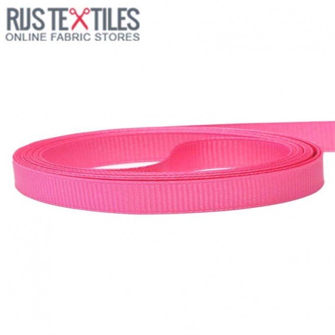 Grosgrain Bånd Hot Pink 10mm | Rijs Textiles