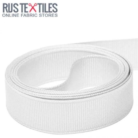 Grosgrain Ribbon White 25mm Grosgrain Ribbon White 25mm