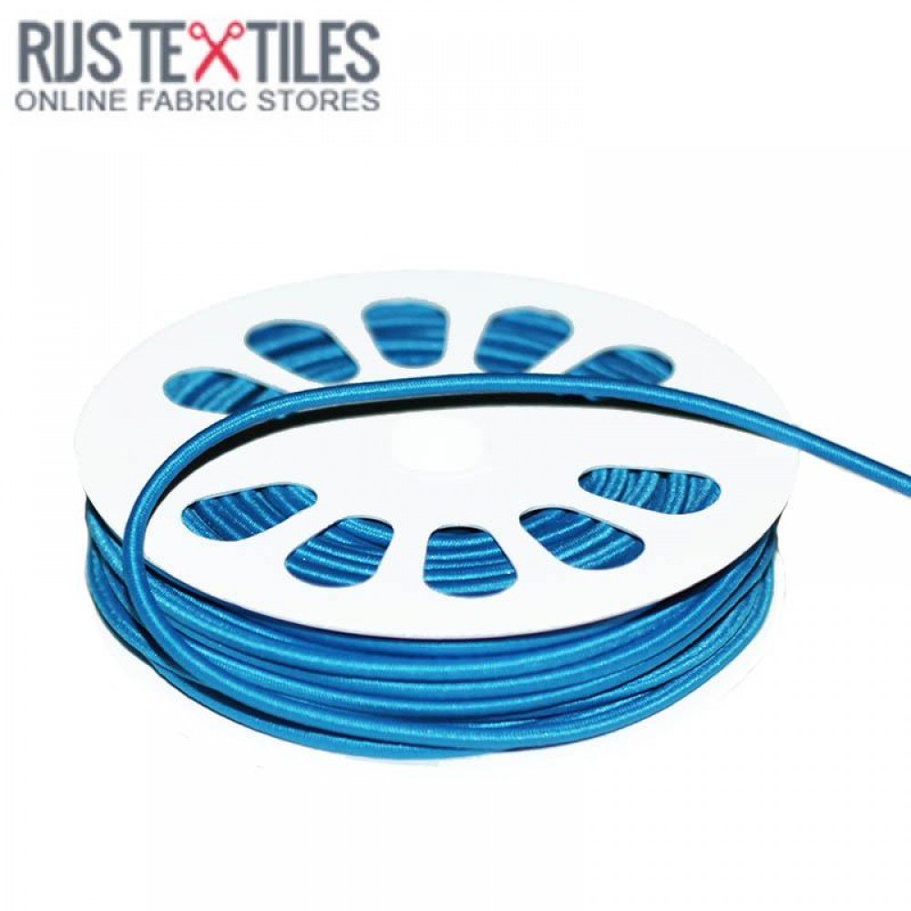 Gummi Anoraksnor Aqua 3mm (Metermål)