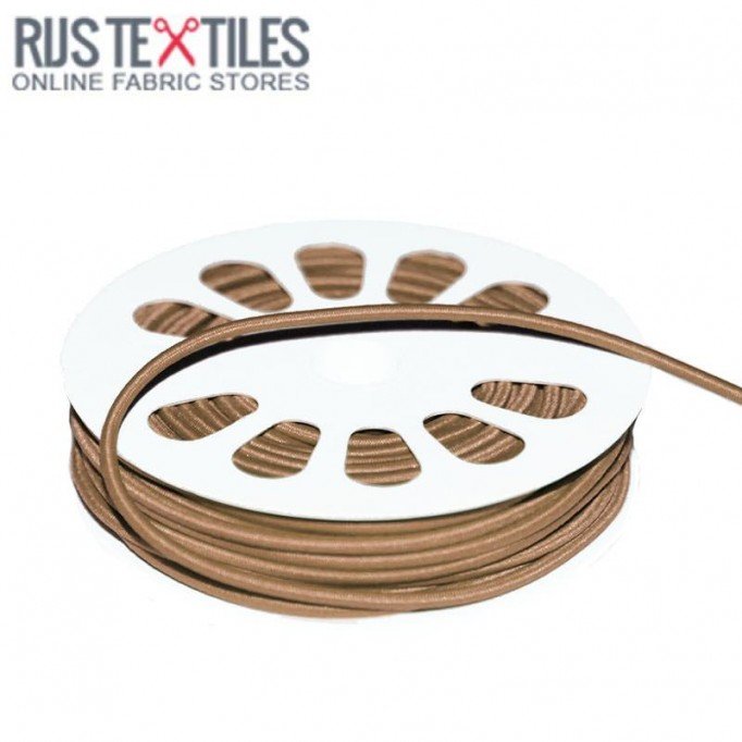 Gummi Anoraksnor Beige 3mm (Metermål) - (Gummi Anoraksnor 3mm)