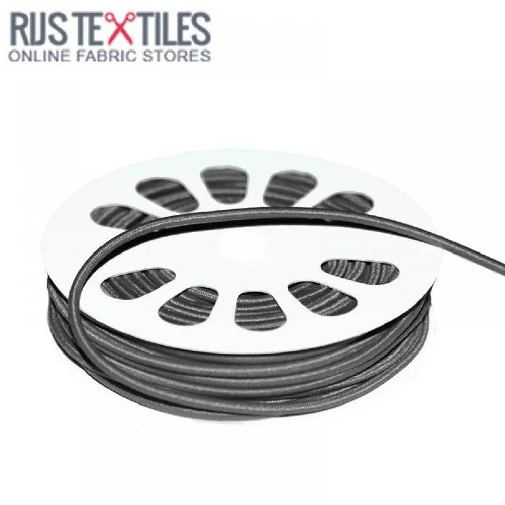 Cordon Élastique Gris Foncé 3mm (au Mètre)