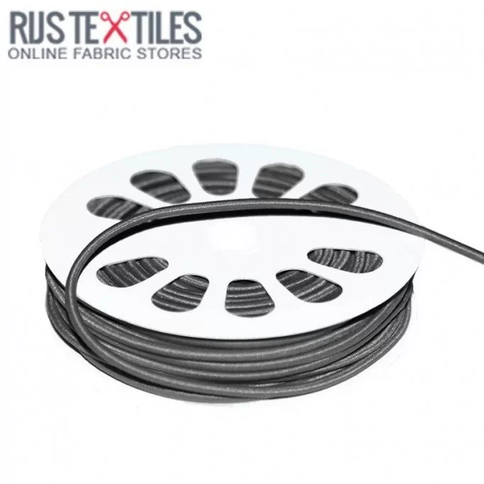 Cordon Élastique Gris Foncé 3mm (au Mètre) - (Cordon Élastique 3mm)
