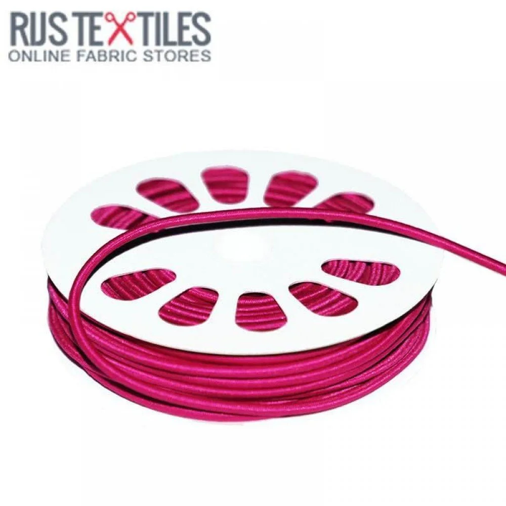 Elastic Cord Fuchsia 3mm (Per Metre) Elastic Cord Fuchsia 3mm (Per Metre)