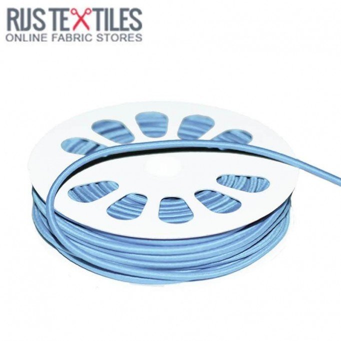 Gummikordel Hellblau 3mm (Meterware) - (Gummikordel 3mm)