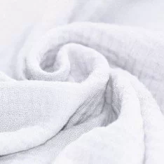 Tessuto Doppia Garza Di Cotone Bianco