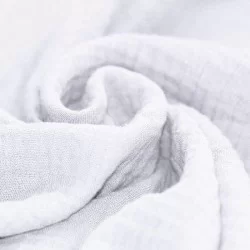 Tessuto Doppia Garza Di Cotone Bianco Tessuto Doppia Garza Di Cotone Bianco