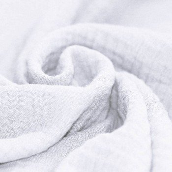 Baumwoll Musselin Stoff Weiß