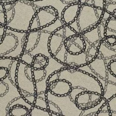 Tessuto Jacquard - Catena Beige Nero 