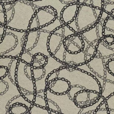 Jacquard Strickstoff - Kette Beige Schwarz  - (Jersey Stoffe)