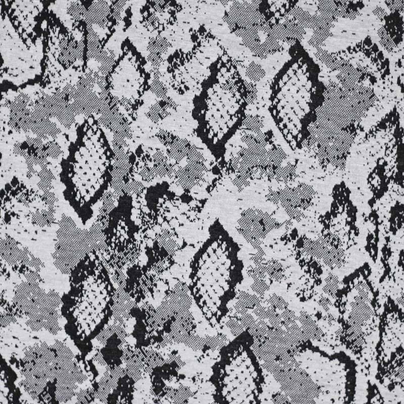 Jacquard Stof - Slang Dessin Grijs