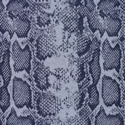 Tissu Jacquard - Serpent Dessin Jeans