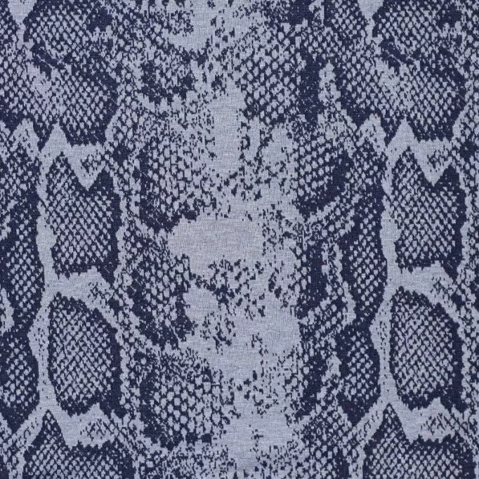 Jacquard Stof - Slang Dessin Jeans - (Jersey Stoffen)