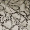 Tessuto Jacquard - Catena Beige Nero  - (Jersey Tessuti)