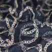 Jacquard Fabric - Chain Black Beige - (Jersey Fabrics)