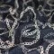 Jacquard Fabric - Chain Black Beige - (Jersey Fabrics)