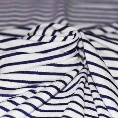 Jersey Stripes 6mm White / 3mm Navy