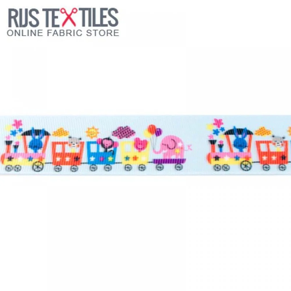 Grosgrain Ribbon - Train Blue 25mm