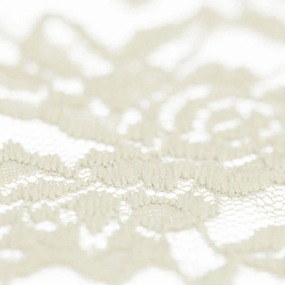 Tissu Dentelle Élastique Écru - (Dentelle Tissu )