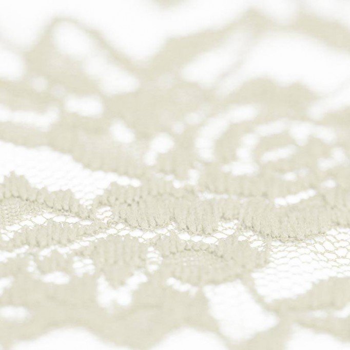 Tissu Dentelle Élastique Écru - (Dentelle Tissu )