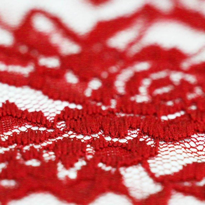 Kant Stof Stretch Rood - (Kant Stoffen)
