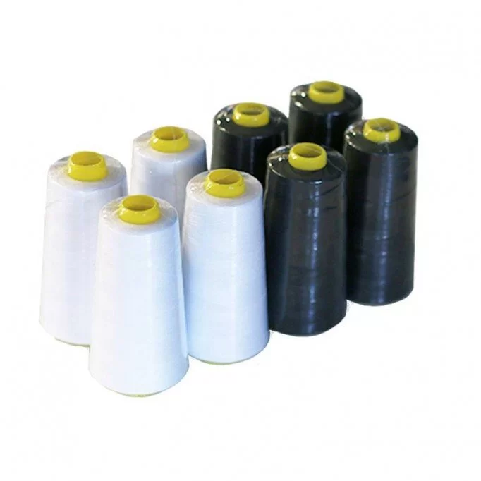 Overlock Thread Package 4 Black And 4 White - (Overlock Thread 3000 Yards)