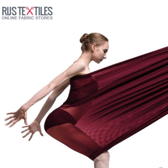 Mesh Fabric Stretch Bordeaux Mesh Fabric Stretch Bordeaux