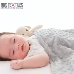 Minky Dotted Fleece Lysegrå