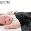 Minky Fleece Fabric Black  - (Minky Fleece Fabric)