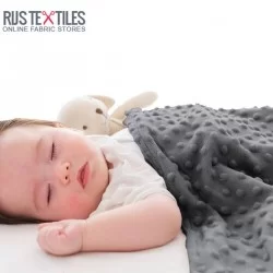 Minky Fleece Fabric Dark Grey