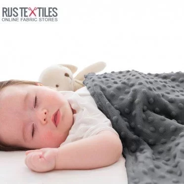 Tissu Minky Polaire Gris Foncé Tissu Minky Polaire Gris Foncé - (Tissu Minky a Pois)