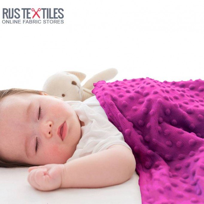 Tessuto Minky Pile Fucsia - (Tessuto Minky Pile )