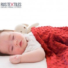 Tessuto Minky Pile Rosso