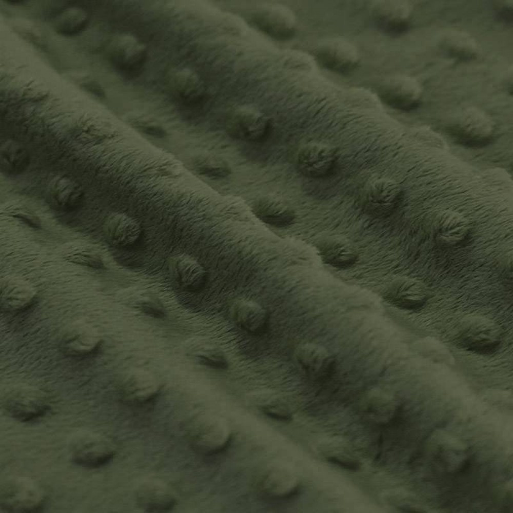 Minky Fleece Stoff Armeegrün