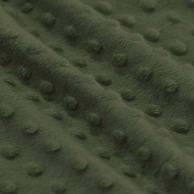 Tessuto Minky Pile Verde Militare - (Tessuto Minky Pile )