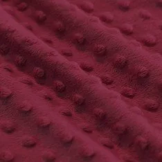 Tessuto Minky Pile Bordeaux