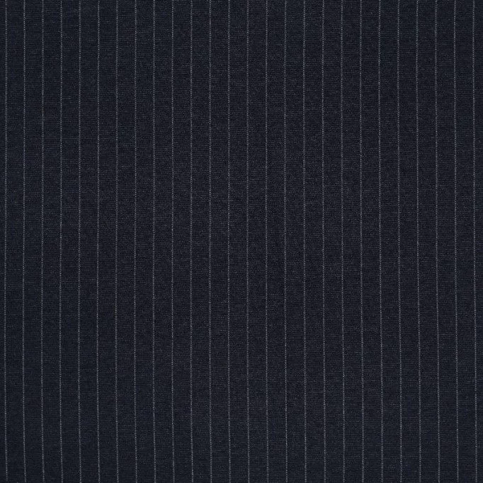 Kraftigere Jersey 10mm Nålestribet Navy Hvid - (Fashion Stoffer)