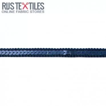 Sequin Trim Navy 10mm - (Ribbons )