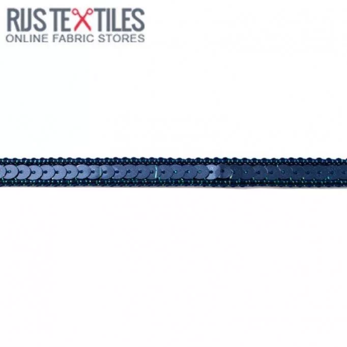 Paillettenband Marine 10mm - (Bänder & Borten)