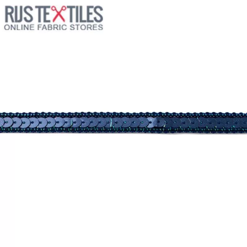 Paillettenband Marine 10mm