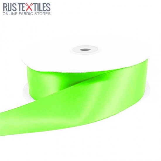 Satin Ribbon 25mm Fluor Green Satin Ribbon 25mm Fluor Green
