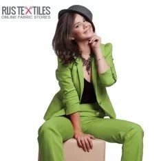 Cotton Satin Stretch Fabric Lime