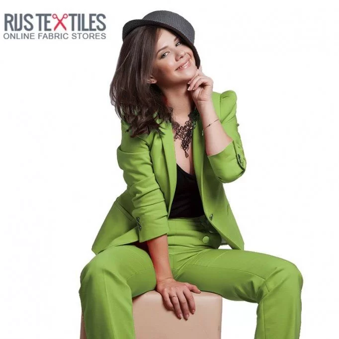 Baumwollsatin Stretch Stoff Lime - (Modestoffe)