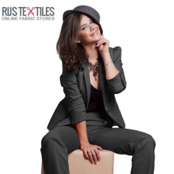 Baumwollsatin Stretch Stoff Dunkelgrau