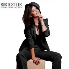 Cotton Satin Stretch Fabric Black