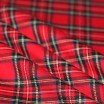 Schotse Ruit Stof Stretch Klein Red Stuwart - (Schotse Ruiten Stoffen)