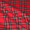 Schottenkaro Stoff Stretch Kleine Red Stuwart - (Schottenkaro Stoffe)